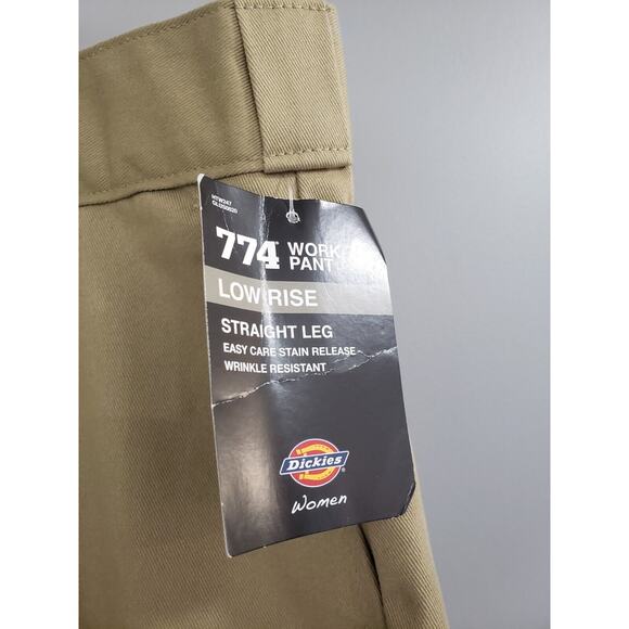 NEW Dickies Khaki‎ 774 Work Pants Low Rise Straight Leg 24R -00098 khaki beige - Picture 3 of 5